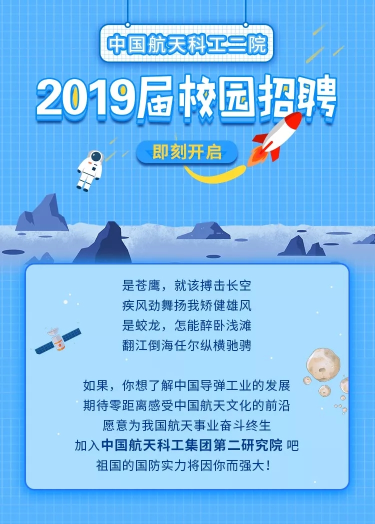 中国航天科工二院2019届校园招聘